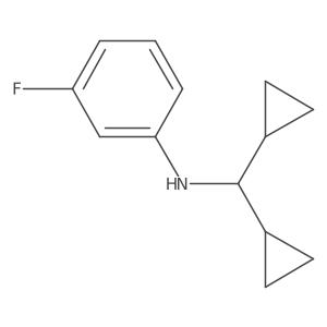 N-(dicyclopropylmethyl)-3-fluoroaniline结构式