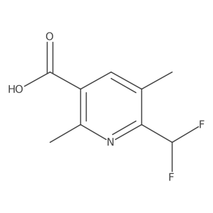 6-(Difluoromethyl)-2,5-dimethyl-3-pyridinecarboxylic acid Structure