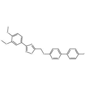 3-({[3-(3,4-Dimethoxyphenyl)-1,2,4-oxadiazol-5-yl]methyl}thio)-6-(4-fluorophenyl)pyridazine Structure