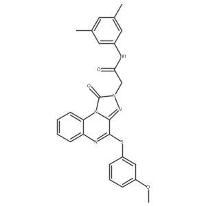 N-(3,5-dimethylphenyl)-2-{4-[(3-methoxyphenyl)sulfanyl]-1-oxo-1H,2H-[1,2,4]triazolo[4,3-a]quinoxalin-2-yl}acetamide结构式