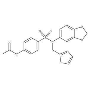 N-(4-((Benzo[D]1,3-dioxolen-5-YL(2-furylmethyl)amino)sulfonyl)phenyl)ethanamide Structure