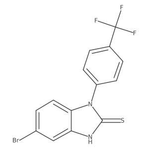2H-Benzimidazole-2-thione, 5-bromo-1,3-dihydro-1-[4-(trifluoromethyl)phenyl]- Structure