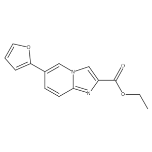 Ethyl 6-(furan-2-yl)imidazo[1,2-a]pyridine-2-carboxylate结构式
