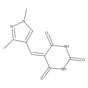 5-((1,3-dimethyl-1H-pyrazol-4-yl)methylene)pyrimidine-2,4,6(1H,3H,5H)-trione Structure