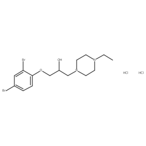 1-(2,4-Dibromophenoxy)-3-(4-ethylpiperazin-1-yl)propan-2-ol dihydrochloride Structure