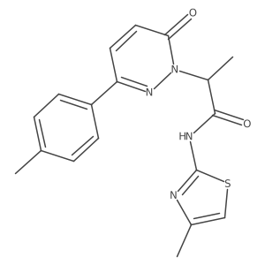 N-(4-methylthiazol-2-yl)-2-(6-oxo-3-(p-tolyl)pyridazin-1(6H)-yl)propanamide Structure