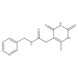 2-(6-methyl-2,4-dioxo-1,2,3,4-tetrahydropyrimidin-5-yl)-N-(pyridin-3-ylmethyl)acetamide结构式