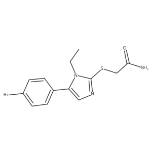 2-((5-(4-bromophenyl)-1-ethyl-1H-imidazol-2-yl)thio)acetamide Structure