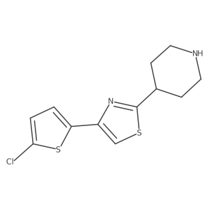 4-[4-(5-Chlorothien-2-yl)-1,3-thiazol-2-yl]piperidine Structure