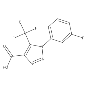 1-(3-fluorophenyl)-5-(trifluoromethyl)-1H-1,2,3-triazole-4-carboxylic acid结构式