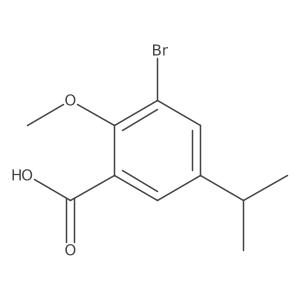 3-Bromo-5-isopropyl-2-methoxy-benzoic acid Structure