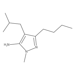 3-butyl-1-methyl-4-(2-methylpropyl)-1H-pyrazol-5-amine结构式