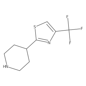 4-[4-(Trifluoromethyl)-1,3-thiazol-2-yl]piperidine结构式