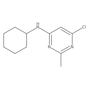 6-chloro-N-cyclohexyl-2-methylpyrimidin-4-amine结构式