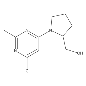 [1-(6-Chloro-2-methylpyrimidin-4-yl)pyrrolidin-2-yl]methanol Structure