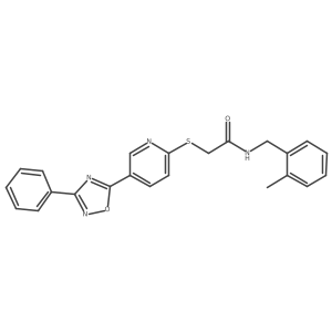 N-(2-methylbenzyl)-2-((5-(3-phenyl-1,2,4-oxadiazol-5-yl)pyridin-2-yl)thio)acetamide Structure