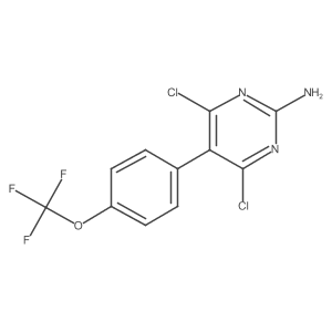 4,6-Dichloro-5-(4-(trifluoromethoxy)phenyl)pyrimidin-2-amine Structure