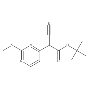 Cyano-(2-methylthio-pyrimidin-4-yl)-acetic acid tert-butyl ester Structure