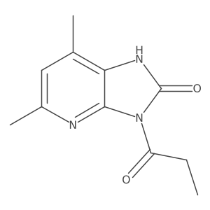 5,7-dimethyl-3-propanoyl-1H-imidazo[4,5-b]pyridin-2-one结构式
