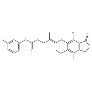 (4E)-6-(4-hydroxy-6-methoxy-7-methyl-3-oxo-1,3-dihydro-2-benzofuran-5-yl)-4-methyl-N-(6-methylpyridin-2-yl)hex-4-enamide Structure