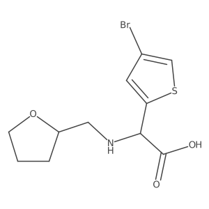 2-(4-Bromothiophen-2-yl)-2-[(oxolan-2-ylmethyl)amino]acetic acid Structure