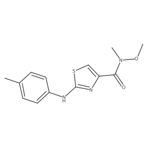 N-Methoxy-N-methyl-2-[(4-methylphenyl)amino]-4-thiazolecarboxamide结构式