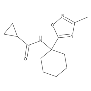 N-(1-(3-methyl-1,2,4-oxadiazol-5-yl)cyclohexyl)cyclopropanecarboxamide结构式