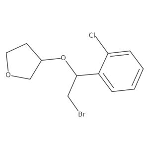 3-[2-Bromo-1-(2-chlorophenyl)ethoxy]oxolane结构式