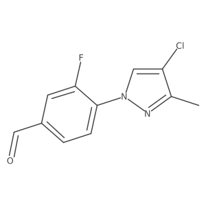 4-(4-chloro-3-methyl-1H-pyrazol-1-yl)-3-fluorobenzaldehyde结构式