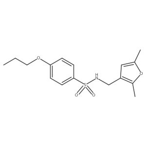 N-((2,5-dimethylfuran-3-yl)methyl)-4-propoxybenzenesulfonamide结构式