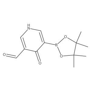 4-Hydroxy-5-(4,4,5,5-tetramethyl-1,3,2-dioxaborolan-2-yl)nicotinaldehyde结构式