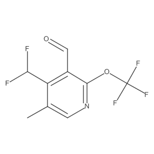 4-(Difluoromethyl)-5-methyl-2-(trifluoromethoxy)nicotinaldehyde Structure