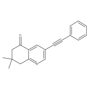 7,7-Dimethyl-3-(2-phenylethynyl)-6,8-dihydroquinolin-5-one Structure