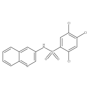 2,4,5-trichloro-N-(quinolin-3-yl)benzene-1-sulfonamide结构式