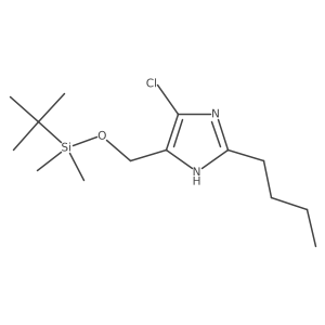 2-butyl-4-chloro-5-(t-butyldimethylsilyloxymethyl)-1H-imidazole结构式