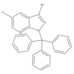 3-bromo-5-fluoro-1-trityl-1H-pyrazolo[3,4-b]pyridine Structure