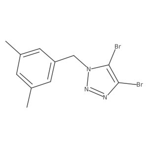 4,5-Dibromo-1-[(3,5-dimethylphenyl)methyl]-1H-1,2,3-triazole结构式