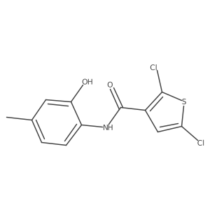 2,5-dichloro-N-(2-hydroxy-4-methyl-phenyl)thiophene-3-carboxamide Structure