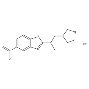 N-methyl-5-nitro-N-(pyrrolidin-3-ylmethyl)benzo[d]thiazol-2-amine hydrochloride Structure
