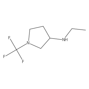 (S)-N-ethyl-1-(trifluoromethyl)pyrrolidin-3-amine结构式