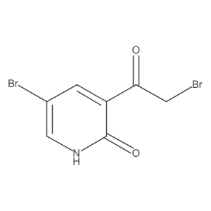 2-Bromo-1-(5-bromo-2-hydroxypyridin-3-yl)ethanone结构式