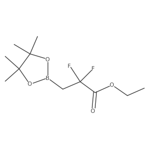 Ethyl 2,2-difluoro-3-(4,4,5,5-tetramethyl-1,3,2-dioxaborolan-2-yl)propanoate Structure