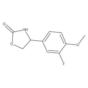 4-(3-Fluoro-4-methoxyphenyl)-1,3-oxazolidin-2-one结构式