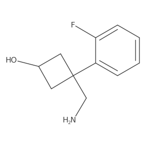3-(Aminomethyl)-3-(2-fluorophenyl)cyclobutan-1-ol Structure