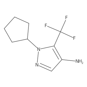 1-Cyclopentyl-5-(trifluoromethyl)-1h-pyrazol-4-amine Structure