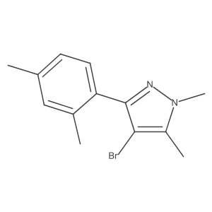 4-Bromo-3-(2,4-dimethylphenyl)-1,5-dimethyl-1H-pyrazole结构式