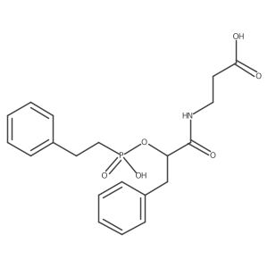 3-[2-(Hydroxy-phenethyl-phosphinoyloxy)-3-phenyl-propionylamino]-propionic acid Structure