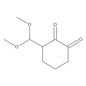 3-(Dimethoxymethyl)cyclohexane-1,2-dione结构式