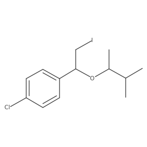 1-Chloro-4-{2-iodo-1-[(3-methylbutan-2-yl)oxy]ethyl}benzene Structure