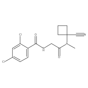 2,4-Dichloro-N-[2-[(1-cyanocyclobutyl)-methylamino]-2-oxoethyl]benzamide结构式